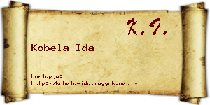 Kobela Ida névjegykártya